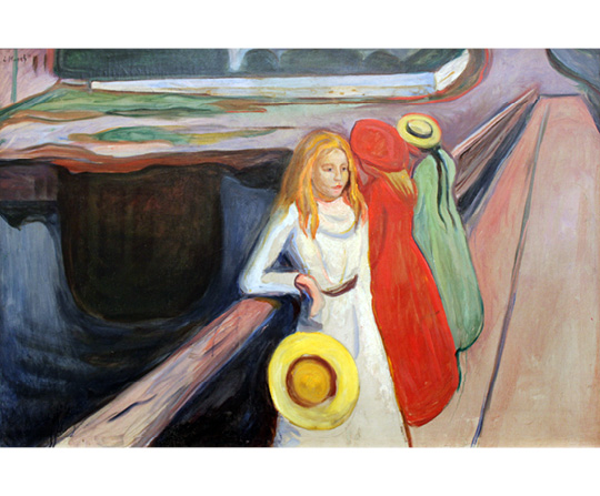 Edvard Munch - Dívky na mostě - The Girls on the Bridge - reprodukce