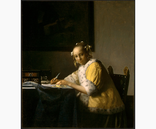 Jan Vermeer Dáma Se Služkou A Dopisem A Lady Writing A Letter Reprodukce Impresspic 