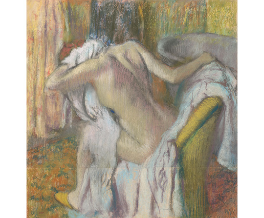 Edgar Degas - Po koupeli, Žena se utírá - After the Bath, Woman drying herself - reprodukce