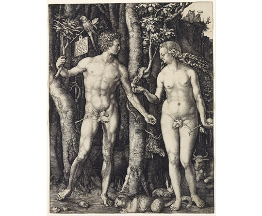 Albrecht Dürer - Adam a Eva - Adam and Eve - reprodukce