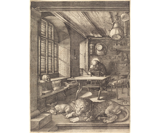 Albrecht Dürer - Svatý Jeroným při studiu - Saint Jerome in His Study - reprodukce