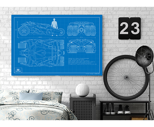 Batmobil - Tumbler - blueprint