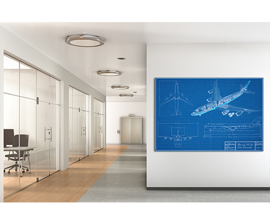 Boeing 747-8i - blueprint