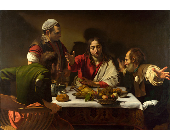 Caravaggio - Večeře v Emauzích - supper at emmaus - reprodukce