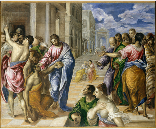 El Greco - Kristus uzdravuje nevidomé  - Christ Healing the Blind - reprodukce