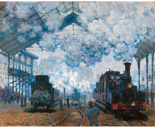 Claude Monet - Gare Saint-Lazare: Příjezd vlaku - The Gare Saint-Lazare: Arrival of a Train - reprodukce