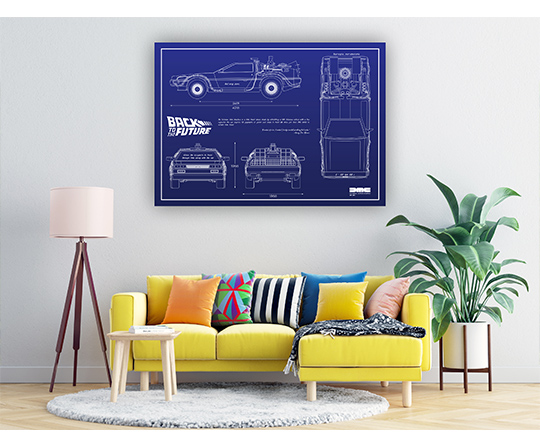 DeLorean DMC-12 - Návrat do budoucnosti (Back to the future)  - blueprint