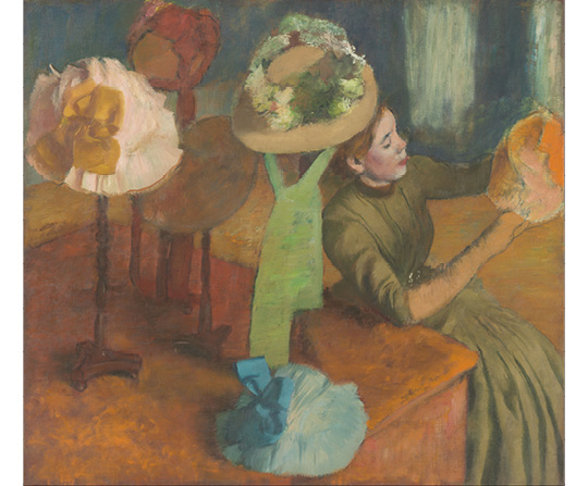 Edgar Degas - V Kloboučnictví - The Millinery Shop - reprodukce