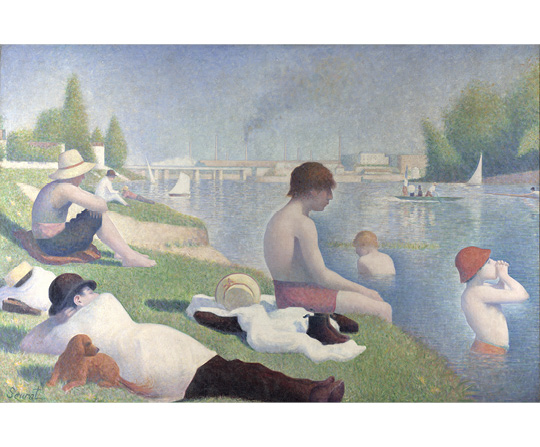 Georges Seurat - Koupání v Asnières -  Bathers at Asnières - reprodukce