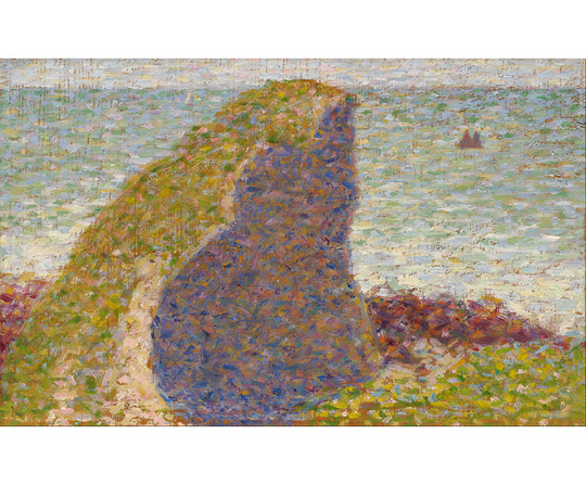 Georges Seurat - Studie k obrazu Le Bec du Hoc u Grandcamp - Study for Le Bec du Hoc, Grandcamp - reprodukce