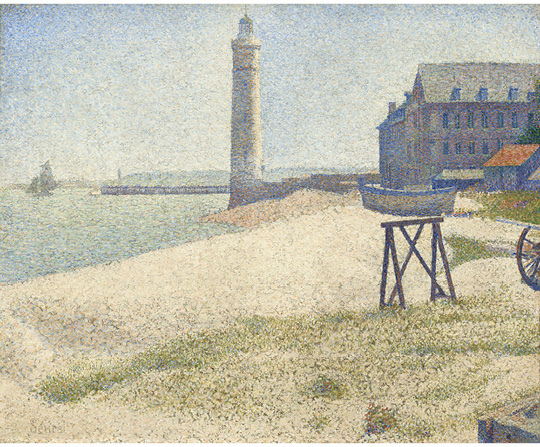 Georges Seurat - Maják v Honfleur - The Lighthouse at Honfleur - reprodukce