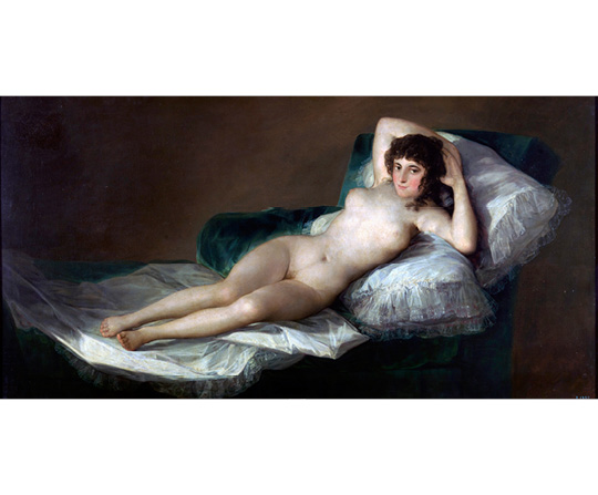 Francisco Goya - Svlečená Maja - La Maja desnuda - reprodukce