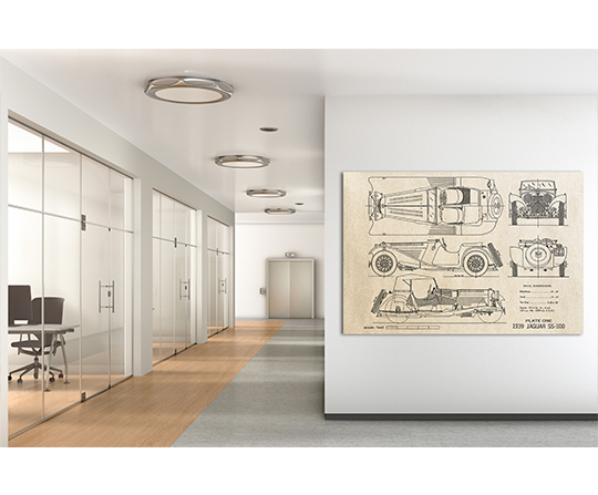 Jaguar SS 100 - blueprint