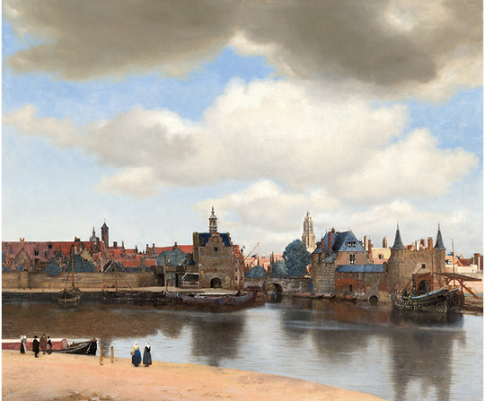 Jan Vermeer - Pohled na Delft - View of Delft - reprodukce