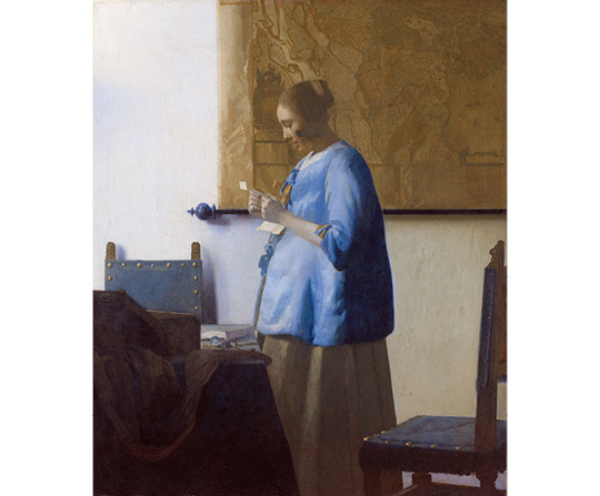 Jan Vermeer - Žena v modrém čtoucí dopis - Woman in Blue Reading a Letter - reprodukce