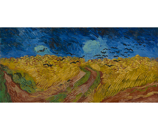 Vincent van Gogh - Pšeničné pole s vránami - Wheatfield with Crows - reprodukce