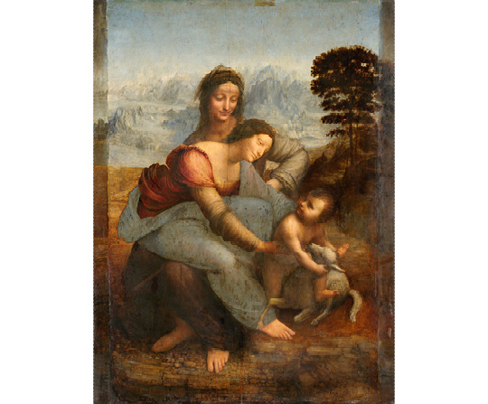 Leonardo da Vinci - Svatá rodina se svatou Annou - The Virgin and Child with Saint Anne - reprodukce