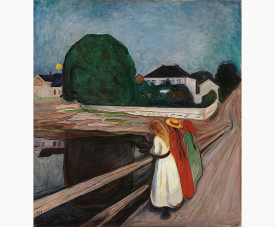 Edvard Munch - Dívky na mostě 2 - The Girls on the Bridge 2 - reprodukce