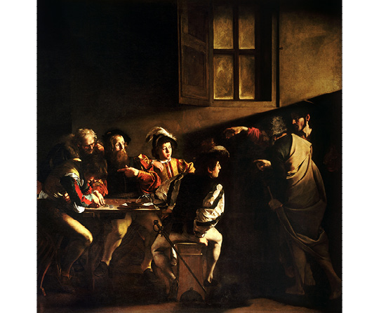 Caravaggio - Povolání svatého Matouše - The Calling of St Matthew - reprodukce