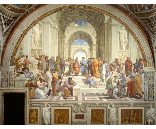 Raffael Santi - Athénská škola - The School of Athens - reprodukce