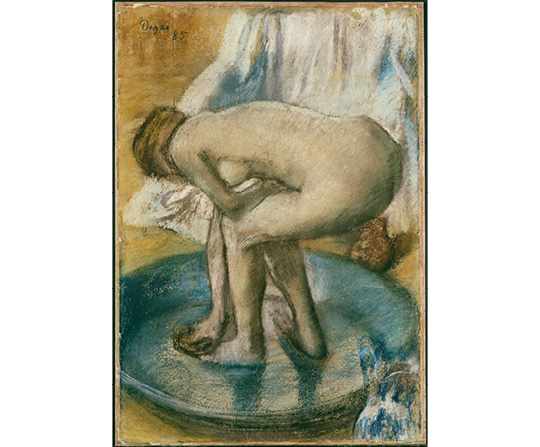 Edgar Degas - Žena koupající se v mělké kádi - Woman Bathing in a Shallow Tub - reprodukce